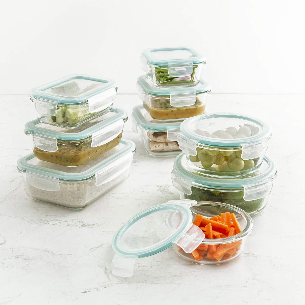 Airtight Glass Food Storage Container Set – Leakproof Meal Prep Boxes with Lids