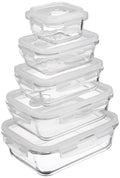 Airtight Glass Food Storage Container Set – Leakproof Kitchen Storage Boxes (Set of 5)