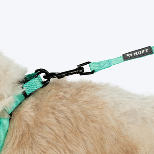HUFT Free Flow Step-In Harness and Leash Set For Dog - Mint Sky