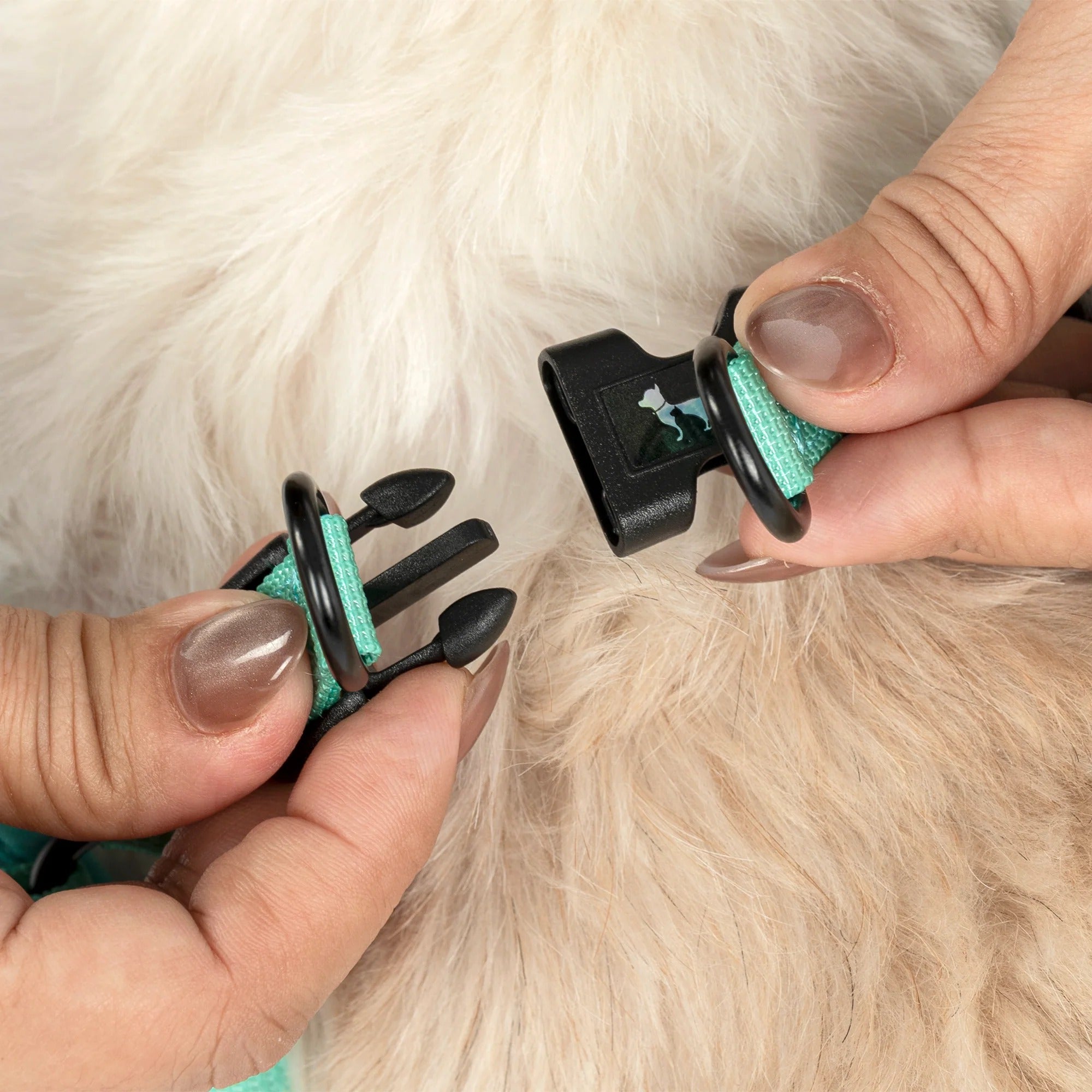 HUFT Free Flow Step-In Harness and Leash Set For Dog - Mint Sky