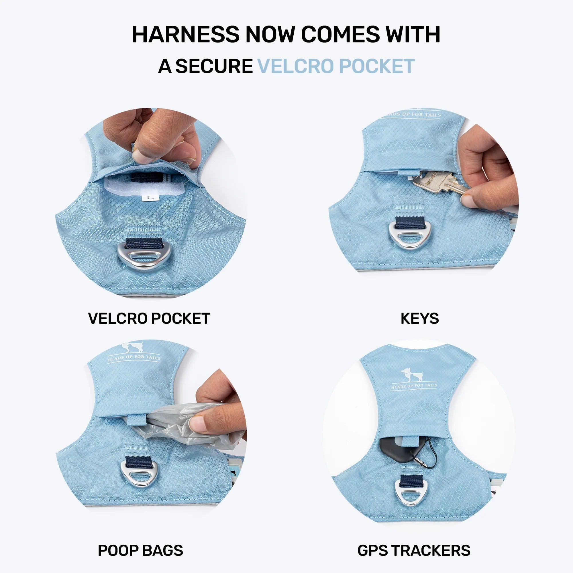 HUFT Walkmate Harness For Dog - Slate Blue